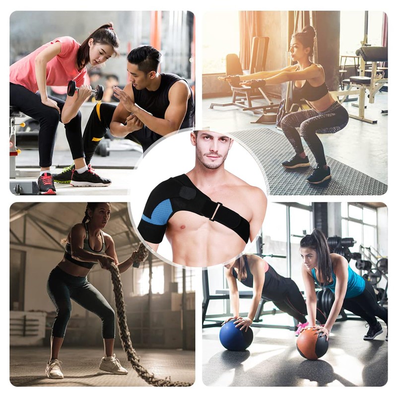 COONE Adjustable Shoulder Brace, Neoprene Shoulder Support, Adjustable, Comfortable, Lightweight,