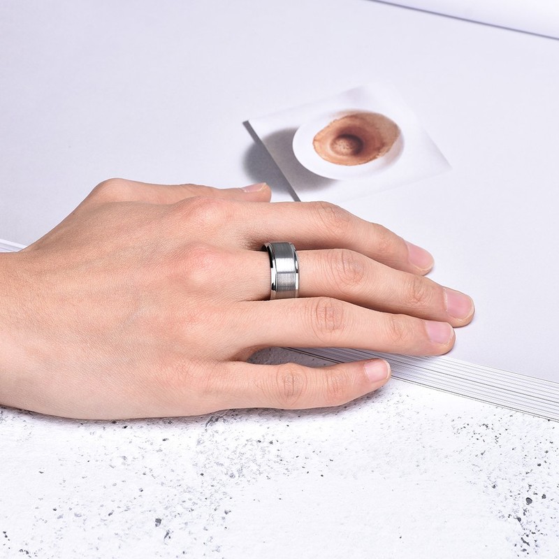 King Will Basic 10mm Tungsten Carbide Wedding Ring Matte Finished