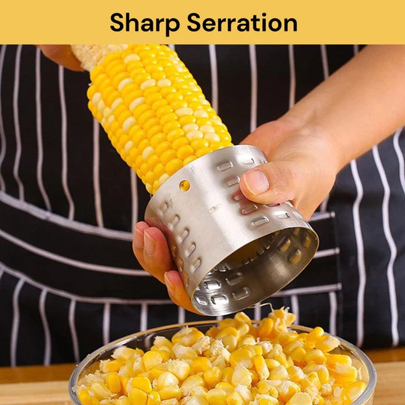 EZONEDEAL Corn Separator Stainless Steel Manual Corn Peeler Fresh Corn