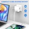 ZENIJUST Socket Cube, Double Plug for Socket, Multiple Plug for
