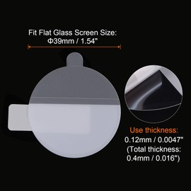 sourcing map 2pcs Watch Glass Screen Protectors 39mm HD High Definition Anti-Scratch Waterproof Ultra-Thin TPU Universal Smartwatch Screen Protective Film with Cloth Sticker Scraping Card