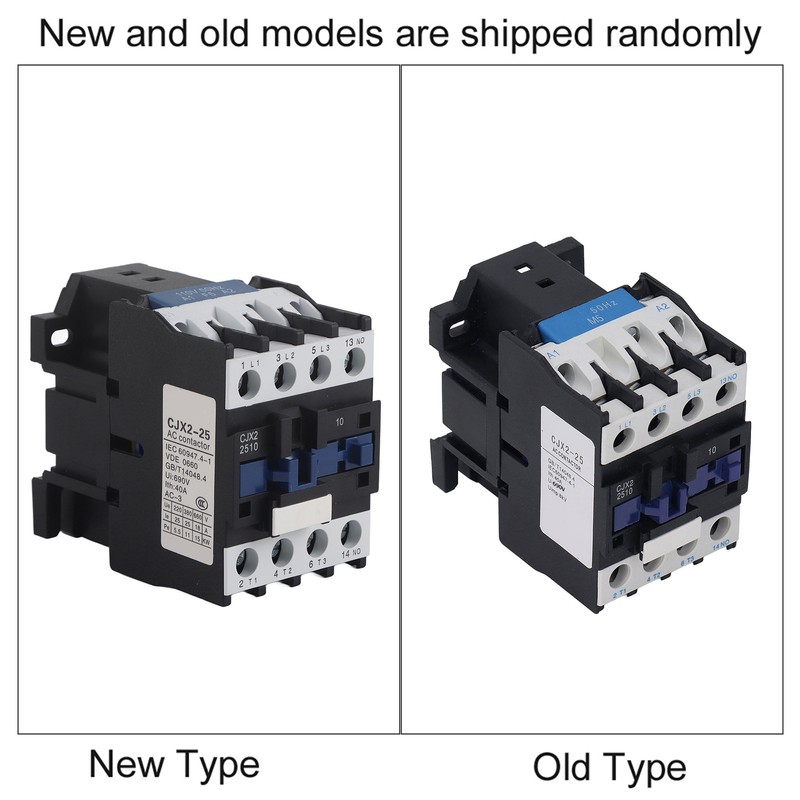 25A Power Contactor Normally Open Electric AC Contactor Silver Alloy