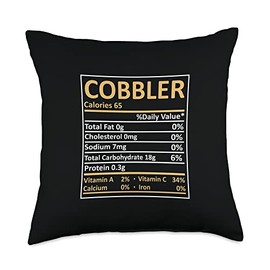 Thanksgiving Christmas Cobbler Nutritional Facts Labels Throw Pillow