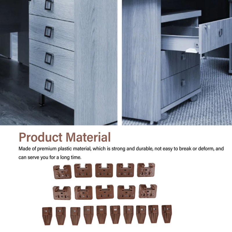 10 Sets Dresser Drawer Slides Plastic Drawer Slides and Guides