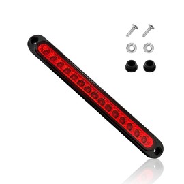 Suvnie - Barra de luz trasera de freno de remolque de 10 pulgadas, 15 LED, montaje de luz intermitente de freno, tira de identificación impermeable, accesorios universales para coche para camión, RV,