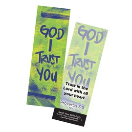 Children's Christian Bookmark - God I Trust You | Proverbs 3:5 | Pack of 25