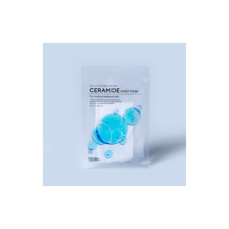 TenZero Solution Balancing Ceramide Sheet Mask 25ml x 10ea /