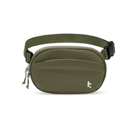 tomtoc Bolso Bandolera Mujer con Protección RFID, 1,5 L Riñonera Mujer, Impermeable Ligero Bolso Bandolera Mujer Pequeño, Bolso de Pecho de Uso Diario, Bolso Bandolera Portátil de Viaje, Verde