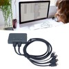 USB KVM Switch 2 Ports Wired HD Multimedia Interface KVM