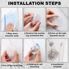 Dntorx Suction Cup Hooks, Silver Stainless Steel Suction Hook for