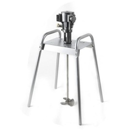 Automatic Pneumatic Paint Mixer Machine, 5 Gallon / 20L Air Agitator Blender Stirrer, Platform Type Stainless Steel Impeller Mixer Stirring Machine for Paint Coating Materials Viscous Liquid Ink