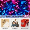 Kissymix 5cm Medium Metallic Bows Set of 80 Blue &