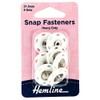 Snap Fasteners: Sew-on: Plastic: 21.5mm: White: Pack of 4
