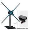 Missyou 3D Hologram Fan Desktop Stand with Tempered Glass Base