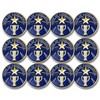SHOP AWARDS AND GIFTS 1 Inch Round Enamel Star of Excellence Lapel Pin, Achievement Award, Honor, Recognition Gifts, Bulk Pack of 12