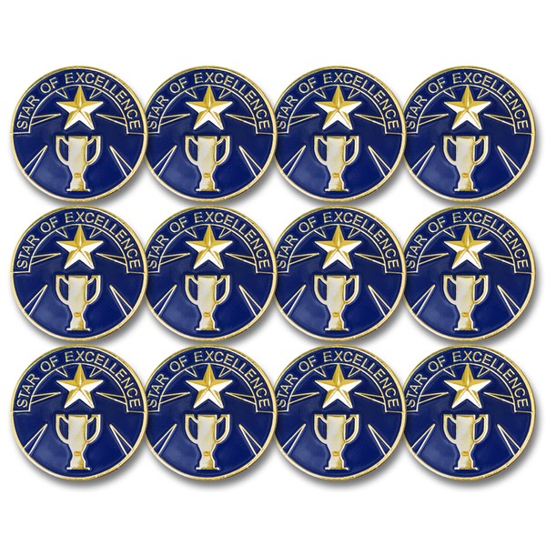 SHOP AWARDS AND GIFTS 1 Inch Round Enamel Star of