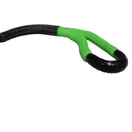 Bubba Rope Sidewinder Xtreme Model 176653GR Off-Road Power Stretch Kinetic Kit 5/8 x 20 ft. Recovery Rope with Breaking Strength of 14000 Lb. in Green/Black Color