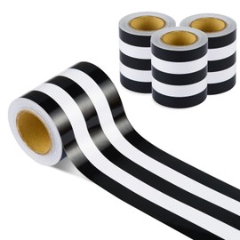FOBSME 99 Feet Checkered Bulletin Board Borders Black White Checkered Straight Borders Plaid Rolled Bulletin Board Trims Racing Classroom Decoration for Retro Racing Theme Back to School Decor,3 Rolls