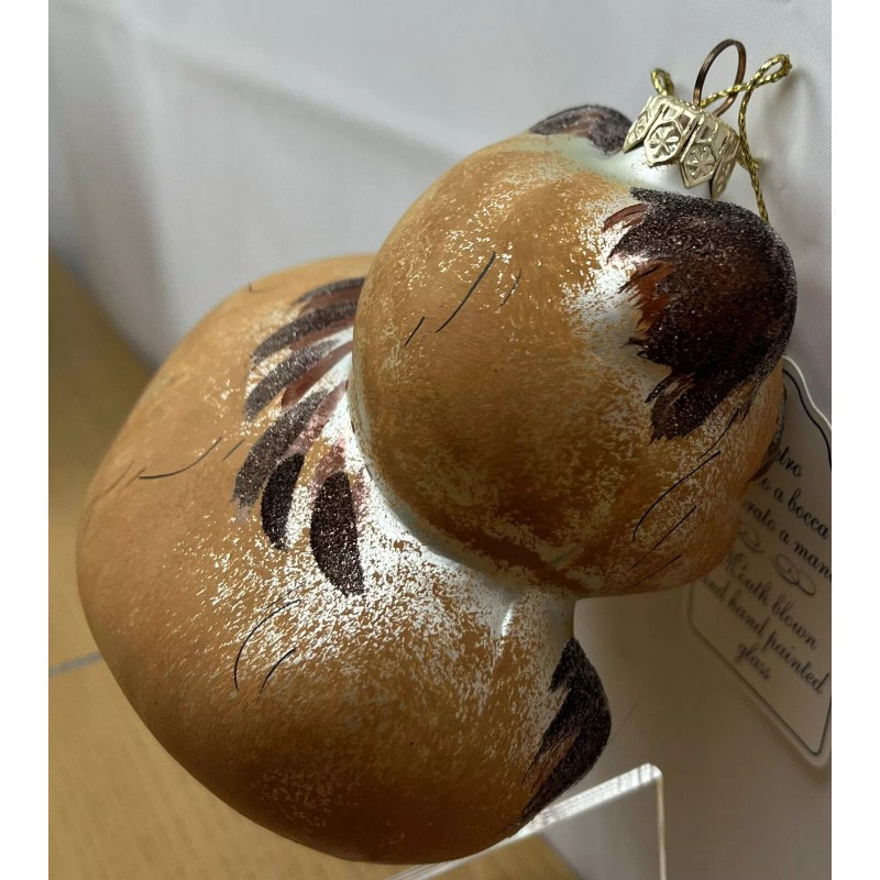 Laved NWT Vintage Laved Italian Glass Hand Painted Cat/Kitten Ornament