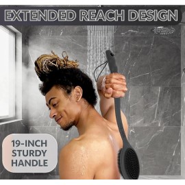 Unbranded Silicone Body Scrubber – Gentle Shower Brush & Loofah Alternative- Food Grade