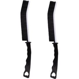 Generic Crevice Cleaning Brush - 2 Pack, Bathroom Gap Cleaning Brush, Hard Bristle Brush for Cleaning, Multifunctional Gap Brush, for Blind, Baseboard, Fan, Window or Sliding Door Track, Black