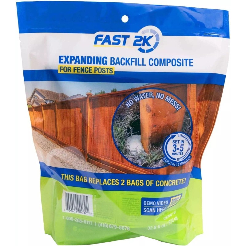 Fast 2K Fence Post Mix, Concrete Alternative for Fence &