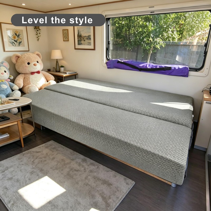 hanvate 2 Piece RV Couch Covers for Sofa Bed，RV Jackknife