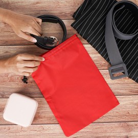 PALTERWEAR Drawstring Bag with Toggle - Nylon Cinch and Ditty Pouch (Red, 9 x 12 Inch)