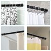 Tissting Black Curtain Rods for Windows, 1.3 cm/0.5 in Diameter,