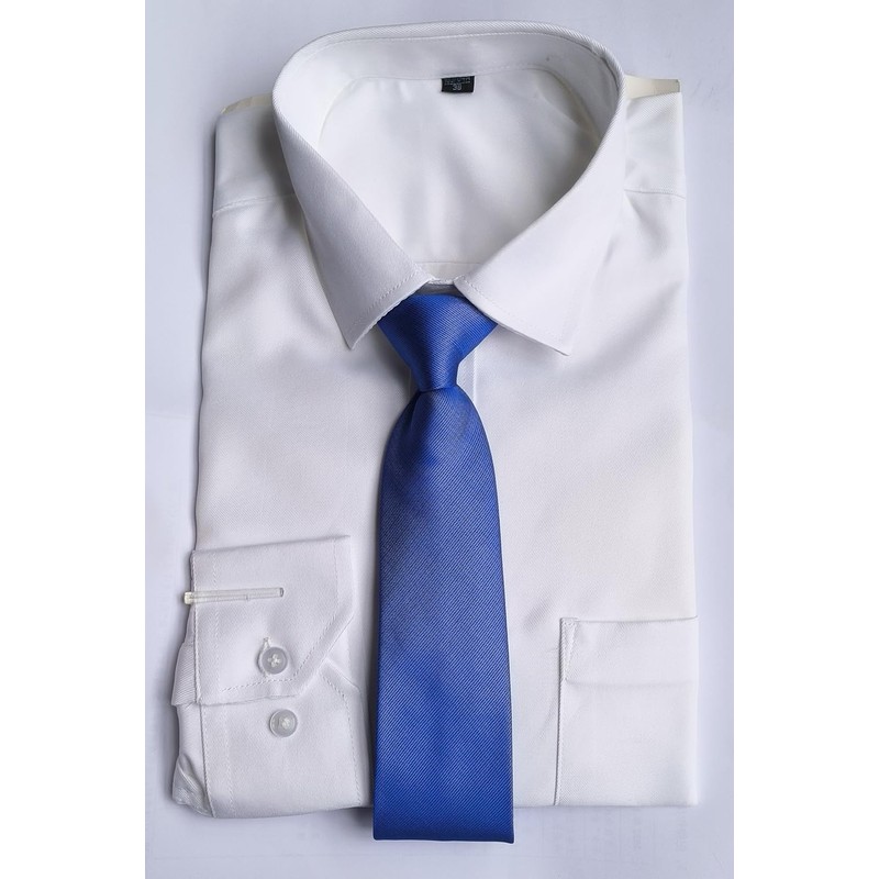 Simpowe Uniform - Corbatas de cuello para hombre, Azul-20.47" de