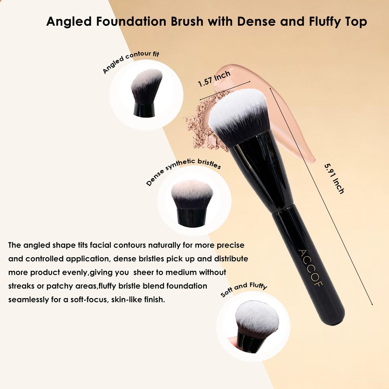 Kabuki Foundation Makeup Brush Angled Contour Brush Blush Liquild