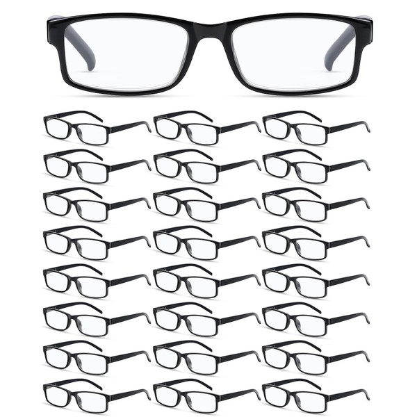 Yexiya 24 Pack Reading Glasses Bulk Traditional Reading Glasses with