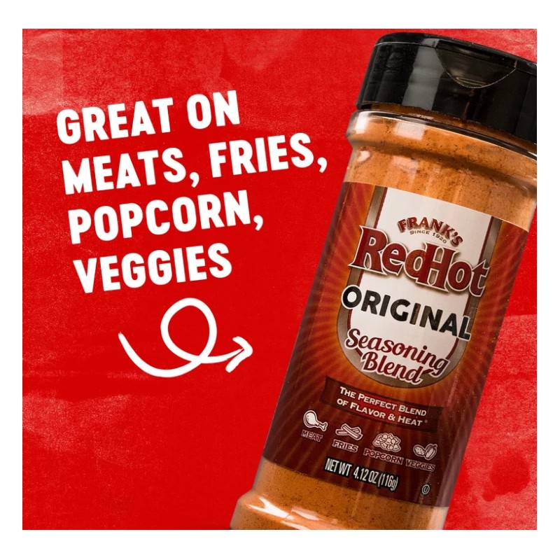 Frank's RedHot Original Seasoning Blend (Hot Sauce Powder) 4.12 oz