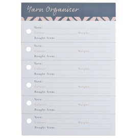 Design by Violet Pink and Navy Knitting Yarn Organiser Cards Pack of 6 Crochet Sewing Storage Holder Knit