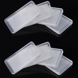 ZZRANYE 8 Pcs Rubbery Clear Table Shims, Level Wedge for Home Improvement, Table, Bed, Toilet, Hot Tub Restaurant Appliance Shims, DIY Wedge Levelers (5mm)