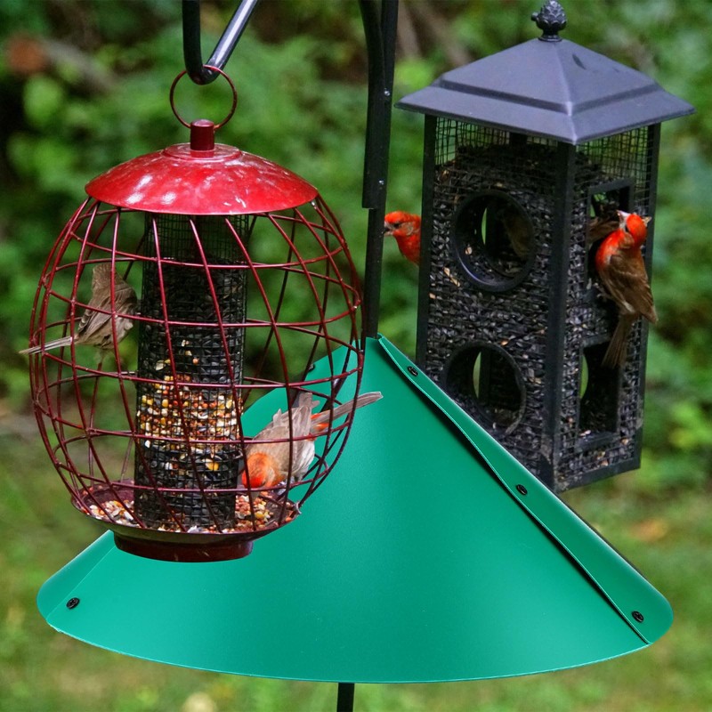 Domensi 4 Sets 18 Inches Squirrel Baffle for Bird Feeder