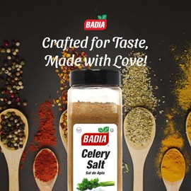 Badia Celery Salt, 2 Pound – Flavorful Blend of Ground Celery Seed & Salt for Seasoning Soups, Salads, Cocktails & More