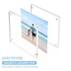 Sezanrpt Acrylic 4x4 Square Picture Frame, Magnetic Acrylic Picture Frames