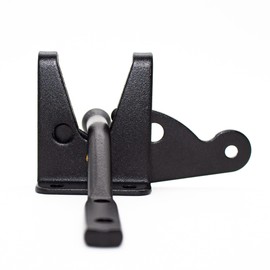 DOJA Barcelona | Garden Gate Lock | Wooden Gate Lock | 48 x 38 x 58 mm | Gate Bolt Black Galvanised | Door Bolt Lockable, Garden Doors Wooden Gate Latch, Gate Bolt Throw Bolt