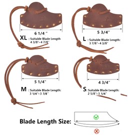 OXPANG Leather Axe Sheath Holsters, Hatchet Handle Guard Cover Protection for Camping (Brown, XL: 4 3/8"~4 7/8")