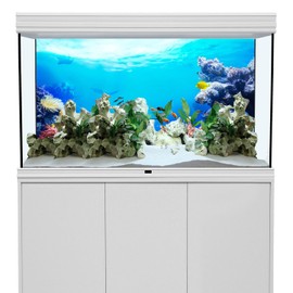 AWERT 30x18 inches Underwater Aquarium Background Colorful Coral Tropical Fish Undersea World Fish Tank Background Durable Polyester Background