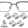 sourcing map 5 Pairs Eyeglass Nose Pad 4mm Thickness PVC