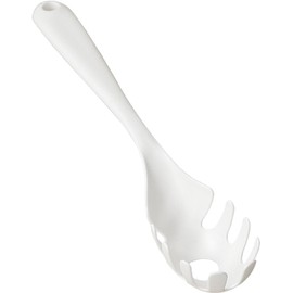 1 Pc White Pasta Fork - Teeth Spaghetti Spoon, Kitchen Noodle Fork Spoon, Spaghetti Fork Server