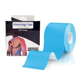 MedLKU Kinesiology Tape - 5m Roll - | Physio & Sports Injury Muscle Strapping for Shoulder, Knee, Ankle Shin Splints Support | Waterproof & Hypoallergenic Kinetic Sports Tape (Skin/Beige)