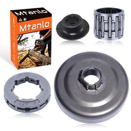 Mtanlo High-Per For mance For Husqvarna 455 460 461 Chainsaw .325" Rim Sprocket Clutch Drum Worm Gear Kit - OEM 537291702 & 537252601 Compatible with For Jonsered CS2255 & For RedMax GZ550