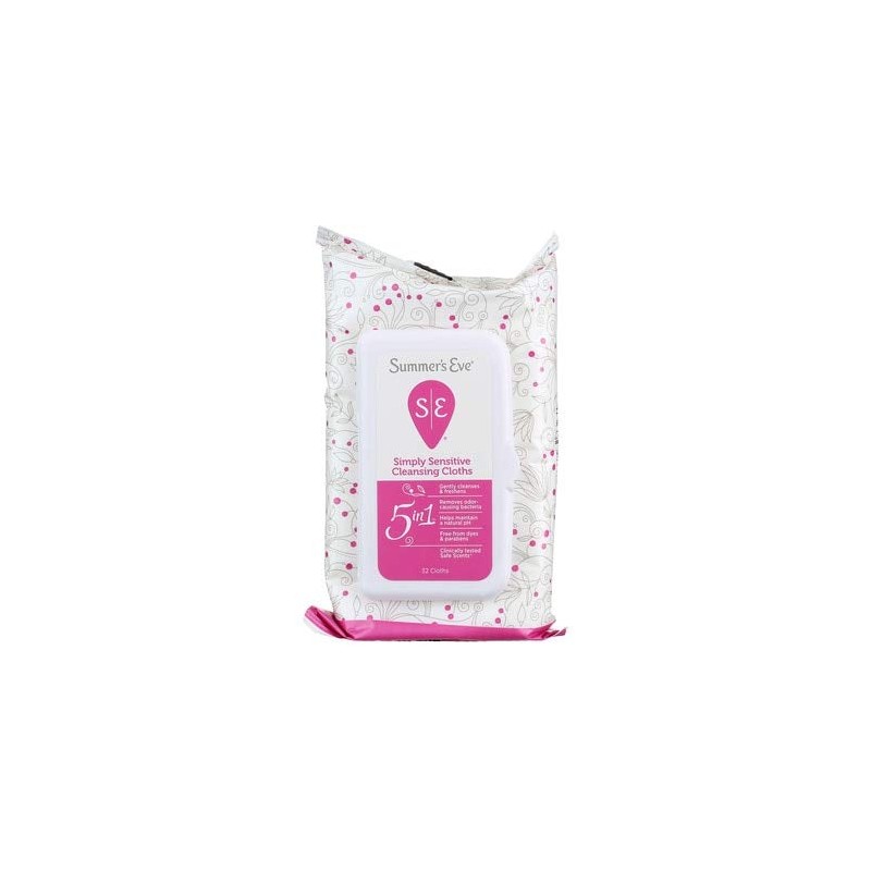 Summers Eve Cleansing Cloths 32 Count Simply Sensitive (3 Pack)