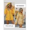 Bellivera Women Casual Reversible Drawstring Hooded jacket 6132 Yellow XL