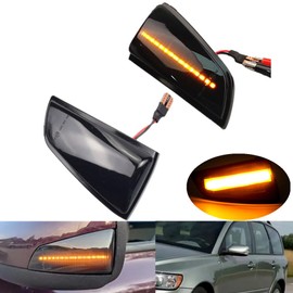 Kakulkomen Led Dynamic Turn Signal Light Side Mirror Blinker Sequential Lamp For Vo-lvo V50 2004-2008 Prefacelift For Vo-lvo S40 2004-03/2007 Prefacelift Volvo C70 2006-2009 (Black)