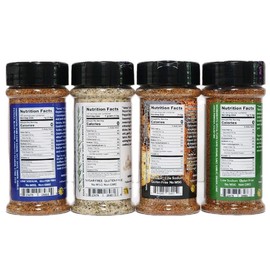Neil's Sarap BBQ Griddle Essentials 4 Pack Seasonings All-natural Flavor Spice Salt - Specification: 8.4oz by volume bottles