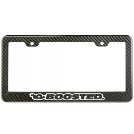 Custom BOOSTED TURBO CARBON FIBER LOOK LICENSE PLATE FRAME